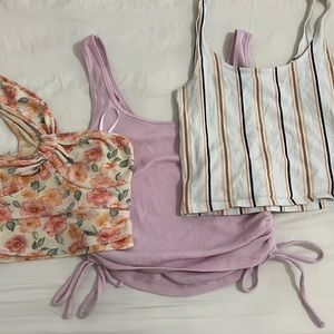 BUNDLE: hollister, forever 21, and shein top!!